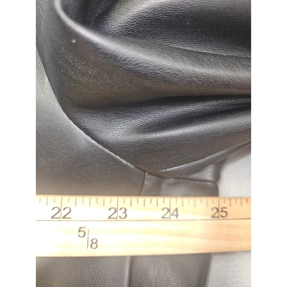 J. Ferrar Mens Black Faux Leather Slim Fit Blazer Jacket XXL 552-0786 0109